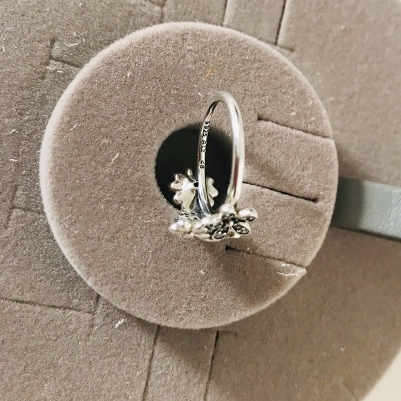Pandora | Flower Cluster Ring Size 48 (US 4.5) Silver Retired - Picture 5 of 12
